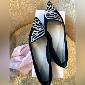 Sophia Webster Black Swan Flats